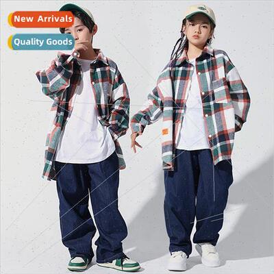 New Korea Girls Jazz Dance Costume Child Female jazz navel e