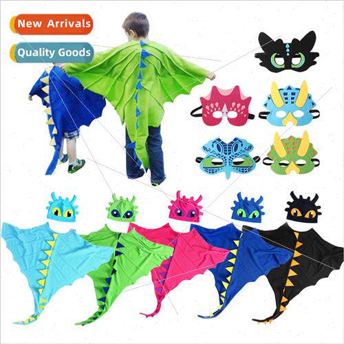 Dinosaur Cloak Hat Mask Childrens Permance Costume Halloween