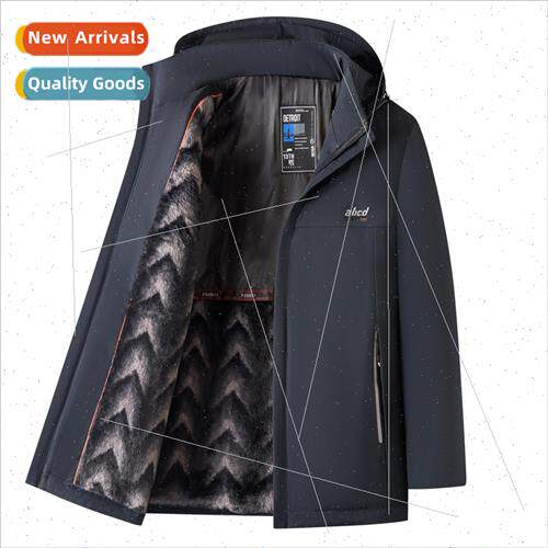 Dad winter jacket in elderly cotton jacket men padded thicke