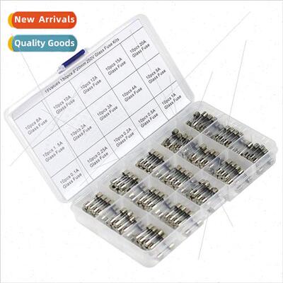 150pcs Boxed Glass Fuse Set 5x20mm250V0.1A-20A Tube Fuse Com