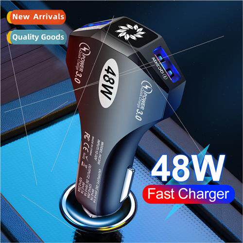 48W dual QC3.0 2USB car charger fast charger car charger one