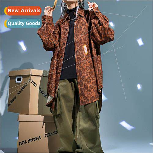 Set dance children tide clothing hip-hop loose leopard print