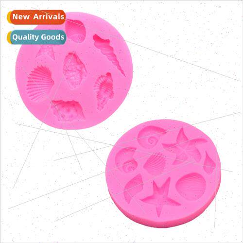 DIY baking conch shells sea creatures round cake chocolate f