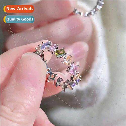 Fantasy Rainbow Zirconia Ring Female che Exquise High Fashio