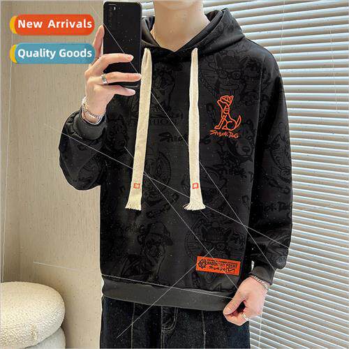Spring France Ribbed Hooded Loose Casual Couple Jacket Sweat