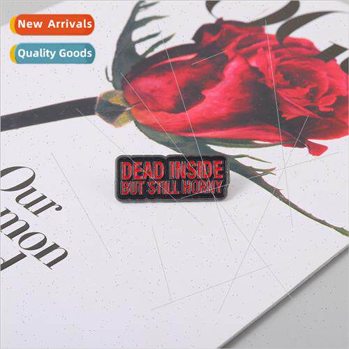 Europe Uned States alloy letters brooch body dead heart rect