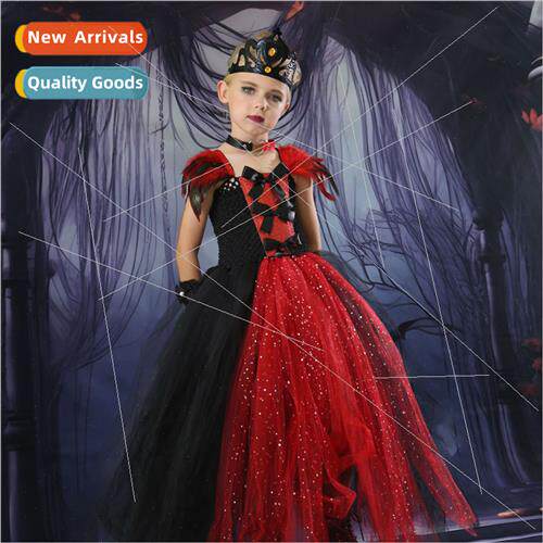 Halloween Imp Role Play Dress Gothic Vampire Queen Long Dres