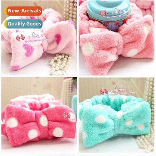 Korea  facecloth butterfly end hair bDuo Duo wash face make-