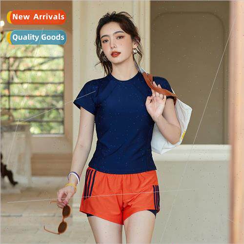 Spl sports two-piece  swimsu womens summer short-sleeved qui