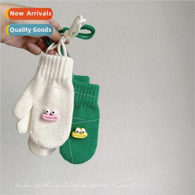Autumn winter children cute cartoon quirky finger gloves win