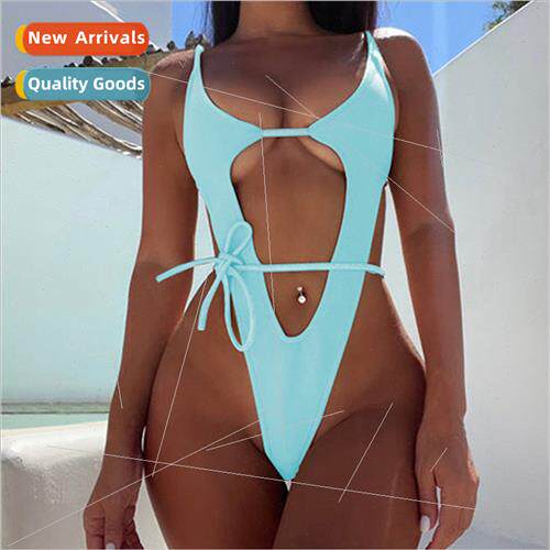 Qualy new sexy one-piece swimsu women Europe solid color bik