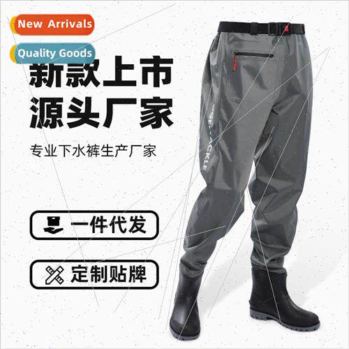 Qi waist nylon underwater pants thickened half rice planting