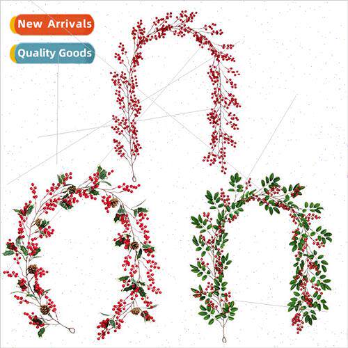 Christmas flower red fru berry simulation rattan Christmas a