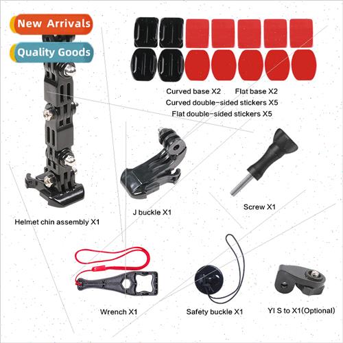 适用GoPro mountain dog sports camera motorcycle helmet chin