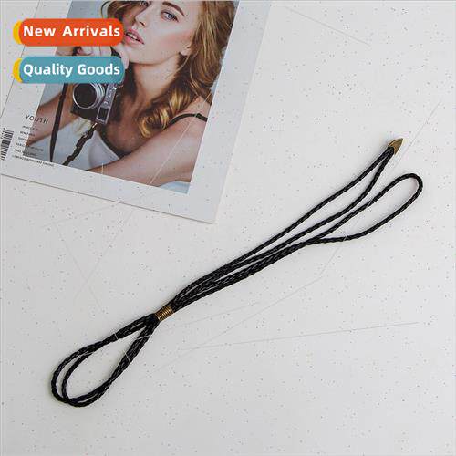 Men women leather rope alloy hat UK decorative rope personal