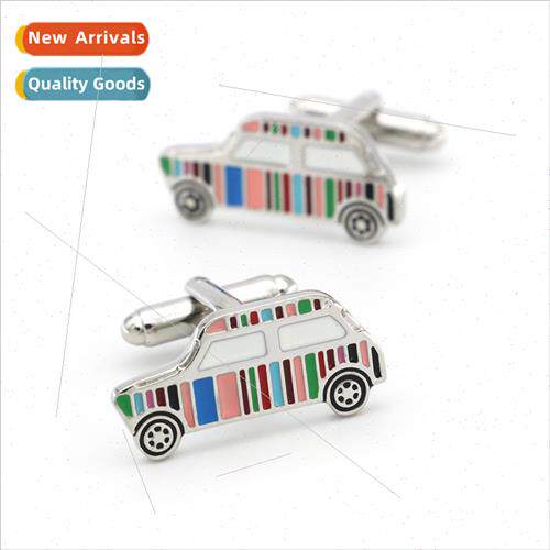 classic personaly fashion colorful stripes car cufflinks Fre