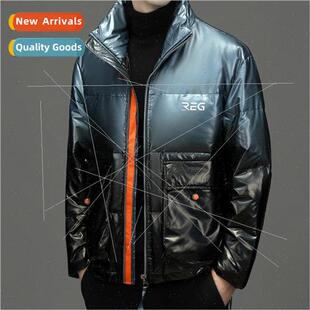 down jacket women blue whe glossy winter Gradient men