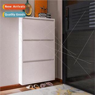 Steel Shoe Cabinet Thin Home Doorway Large Capacy Entryway C
