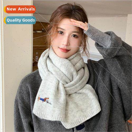 Containing wool solid color puppy scarf female winter 2023 n
