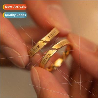 Cracked Broken Niche Rings Confessions Couple Rings 2022 New
