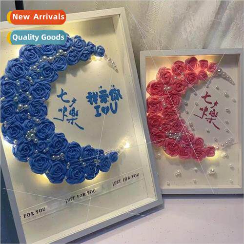 Handmade DIY Tissue Paper Flower Photo Frame Digal Birthday