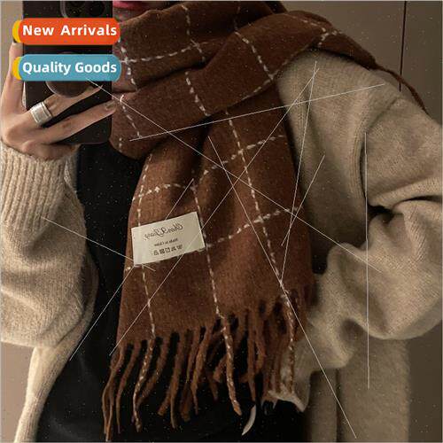 Korea ins imation cashmere plaid scarf female fall winter wa