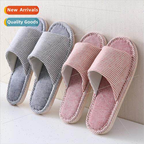 Non-slip leisure cloth couple slippers new Japan linen slipp