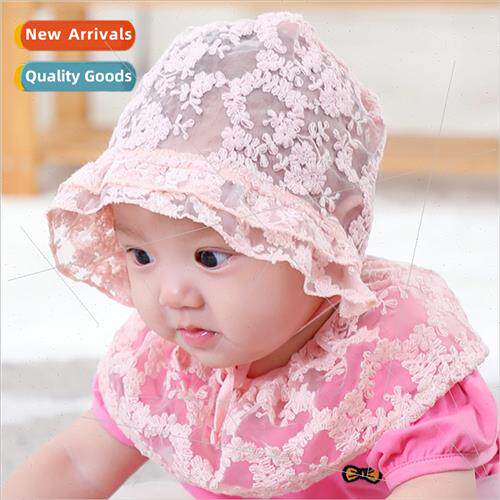 Children lace court hat twoPCS set baby princess hat newborn