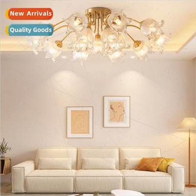 French light luxury retro copper living room master bedroom