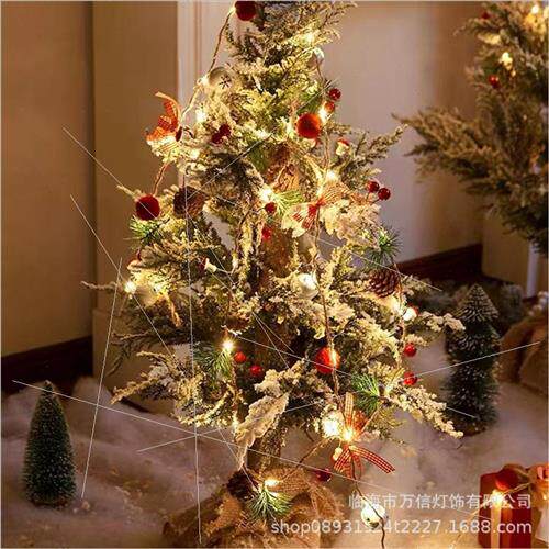 Pinecone copper wire lights Christmas  window decorations or