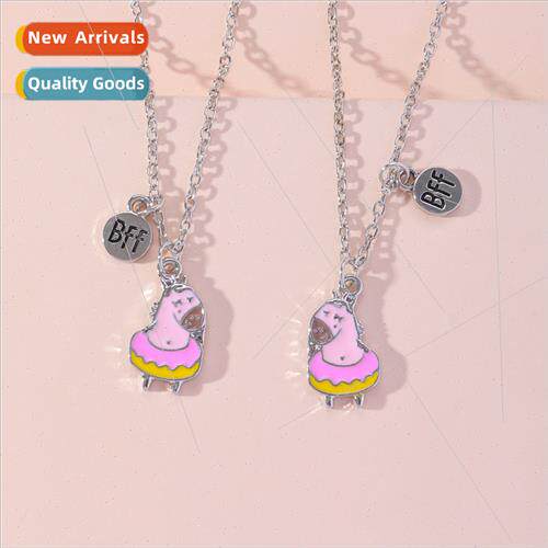 New BFF  Friends Kids Patchwork Necklace Pony Alloy Pendant