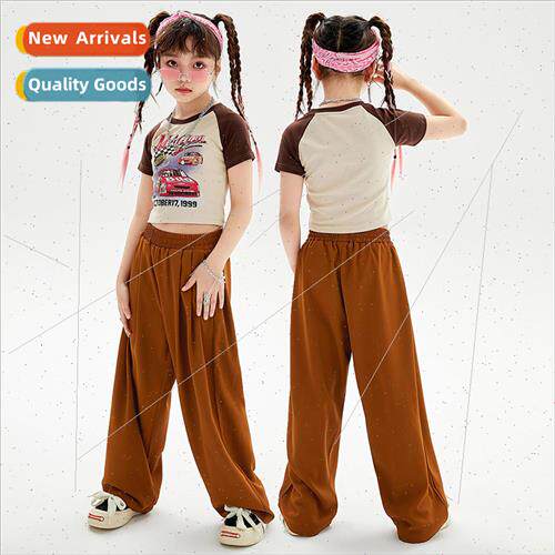 Jazz Dance Costume Girls Hip Hop Loose Children Hiphop Set D