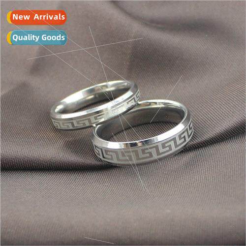 Tanium Steel Jewelry mple Great Wall Flower Pattern Cy Wall