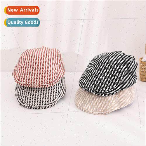 mple herringbone children hats fall winter new duck tongue h