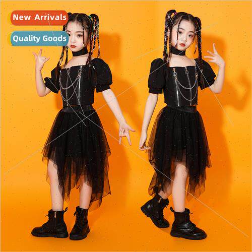 Girls Jazz Dance Costume Children Hip Hop Drummer Permance C