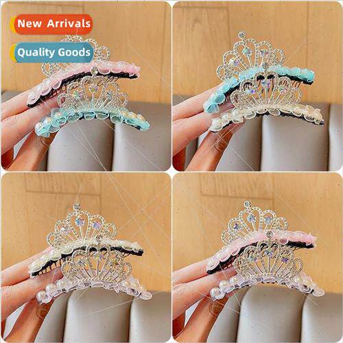 Girls crown headdress children hair comb princess rhinestone