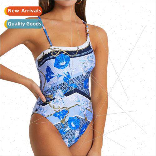 Clothing new Europe swimsu womens one-piece printed conserva