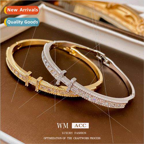 Zirconia Letter H Clasp Bracelet Fashion Commuter Versatile