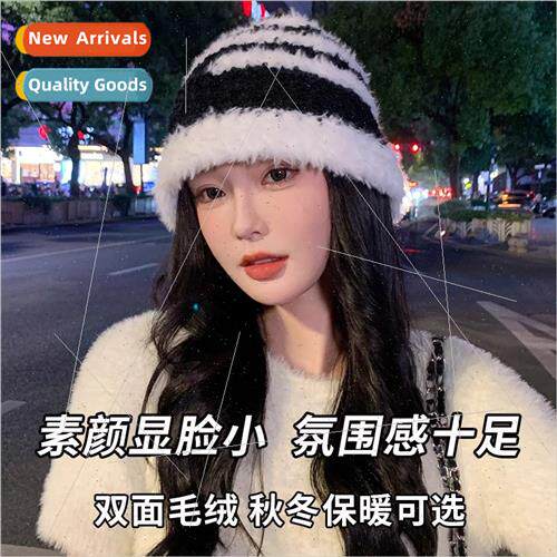Plush warm cap female  fall winter Japan big head around buc