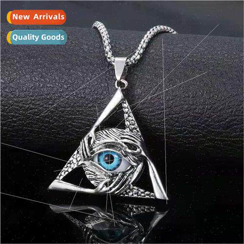 Skeleton triangle pendant vintage Eye Horus jewelry tide men