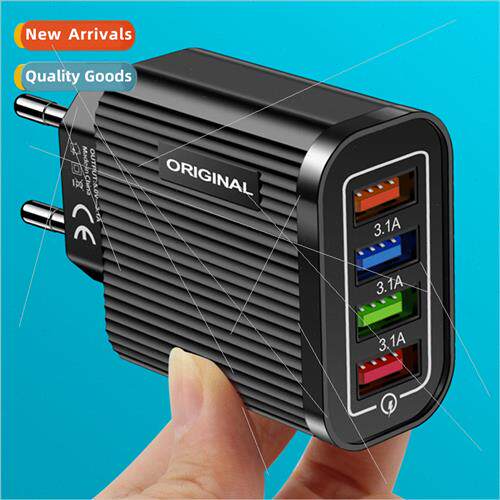 4USB Cell Phone Charging Head Europe Standard US Standard Tr