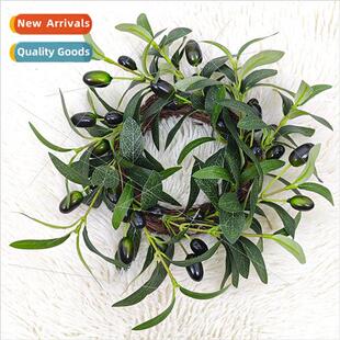Wreath Olive 30CM Mini Holde Shunshide Candle mulation