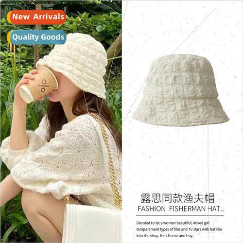 2023 fisherman hat female niche sun hat show face small spri