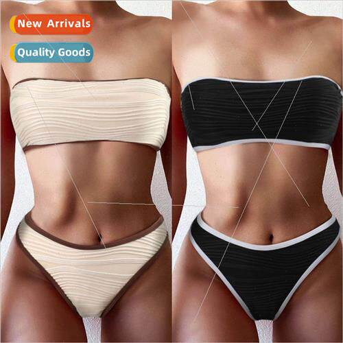 2023 New Europe Sexy Solid Color High Waist Triangle Bandeau