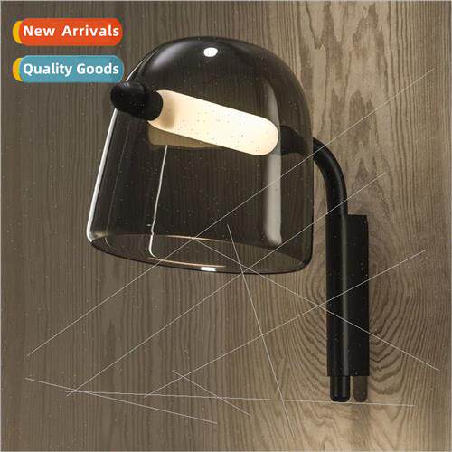 -modern Italian minimalist glass bedroom bedside wall lamp p