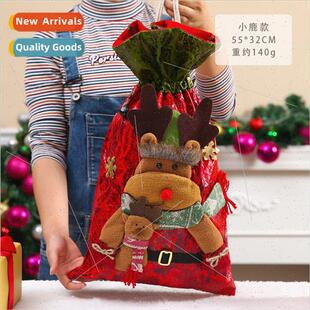 Holiday  Bags Santa Backpack Bags Large Faux Leather Christm