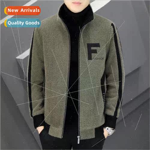 Standing collar mink velvet wool jacket thickened jacket nd