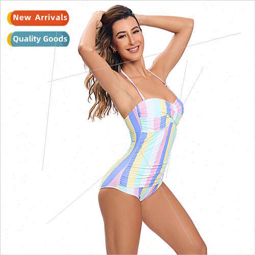 New hanging neck triangle one-piece Europe swimsu female bel