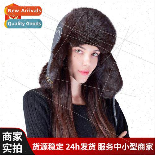 Rabb fur sheepskin thunderbolt hat fur hat men women tide ha