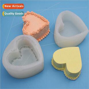 Three-dimensional love heart-shaped framed cake body aromath